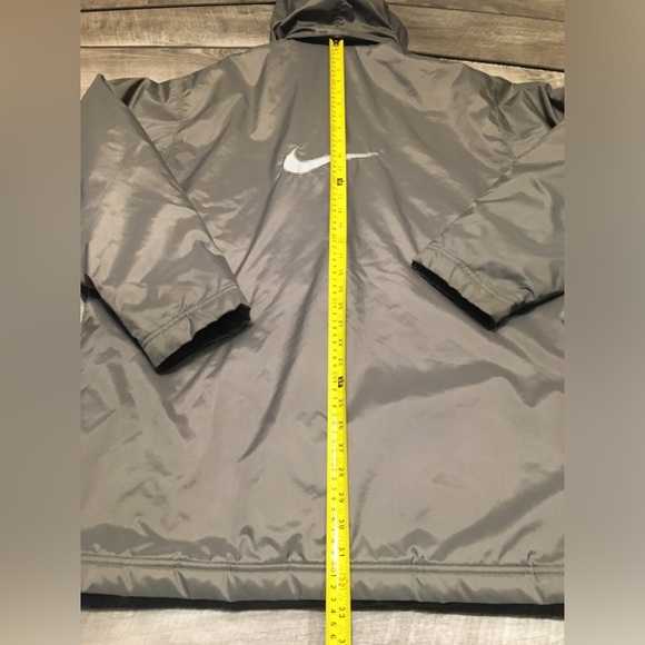 Vintage Nike Puffy Insulated Gray Hooded Full Zip Parka Coat Jacket Size Large - Picture 14 of 14